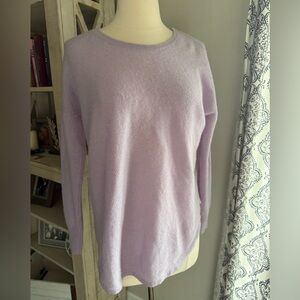 Elorie pastel lilic flowy crewneck cashmere sweater S